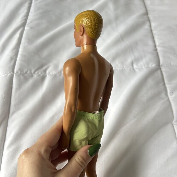 1968 Mattel Ken Doll Bendable Knees Blond Hair Blue Eyes Surfer Made In Taiwan - Picture 6 of 16